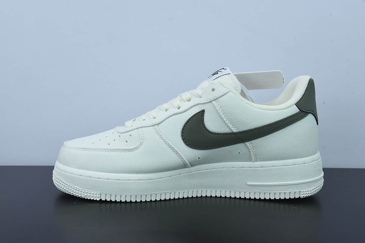 耐克Nike Air Force 1 '07 米军绿帆布3M反光空军一号低帮休闲板鞋纯原版本 货号:DG2296-008