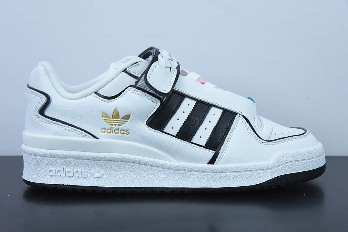 阿迪达斯Adidas Originals Forum Plus W 白黑低帮校园复古休闲运动板鞋纯原版本 货号:FY5223