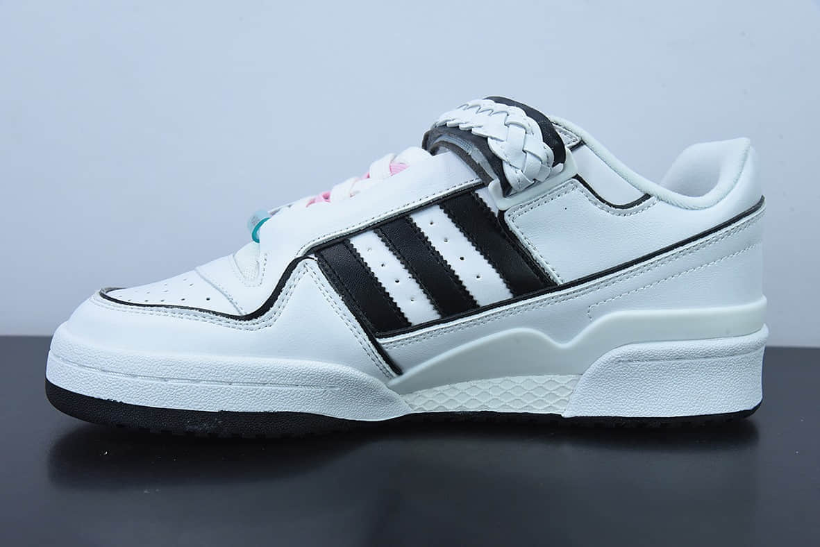 阿迪达斯Adidas Originals Forum Plus W 白黑低帮校园复古休闲运动板鞋纯原版本 货号:FY5223
