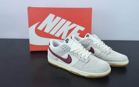 耐克Nike By You SB Dunk Low Retro SP“白灰酒红”扣篮系列低帮休闲运动滑板板鞋纯原版本 货号:HC0808-100