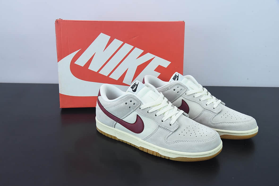 耐克Nike By You SB Dunk Low Retro SP“白灰酒红”扣篮系列低帮休闲运动滑板板鞋纯原版本 货号:HC0808-100
