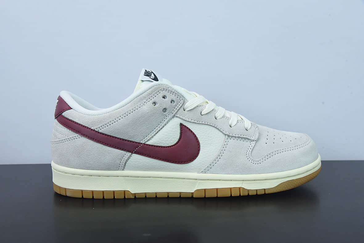 耐克Nike By You SB Dunk Low Retro SP“白灰酒红”扣篮系列低帮休闲运动滑板板鞋纯原版本 货号:HC0808-100