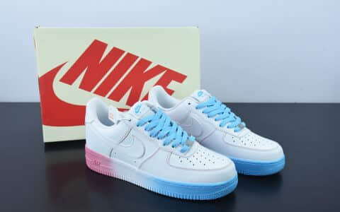 耐克Nike Air Force 1 Low 蓝粉渐变底空军一号低帮运动休闲板鞋纯原版本 货号:AF1234-006