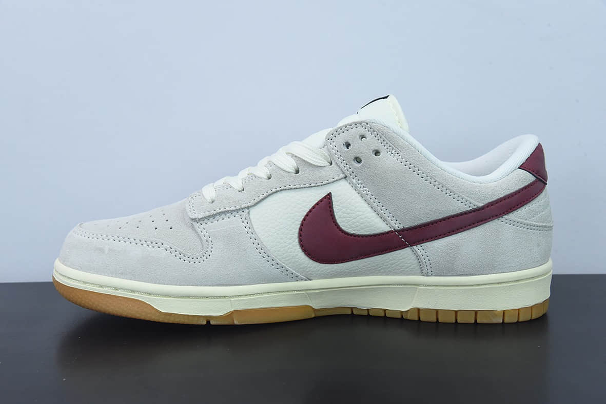 耐克Nike By You SB Dunk Low Retro SP“白灰酒红”扣篮系列低帮休闲运动滑板板鞋纯原版本 货号:HC0808-100