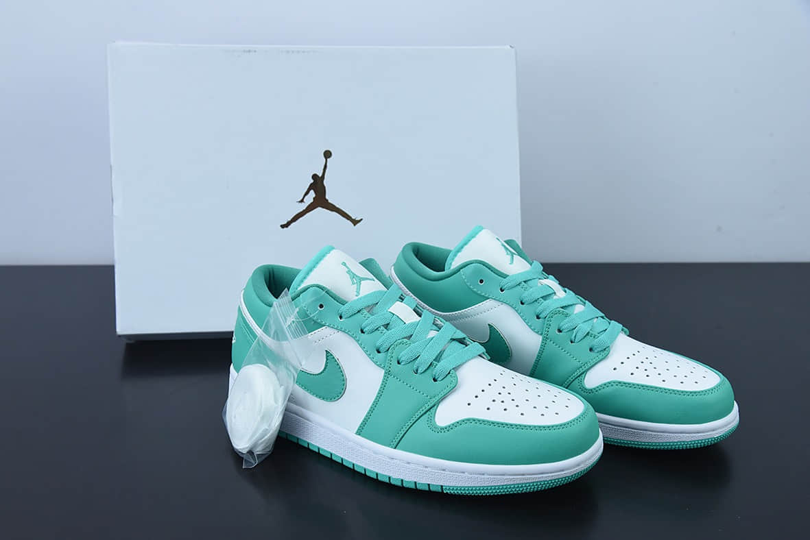 乔丹Air Jordan 1 Low Turquoise AJ1 乔1绿松石低帮休闲篮球鞋纯原版本 货号:DC0774-132