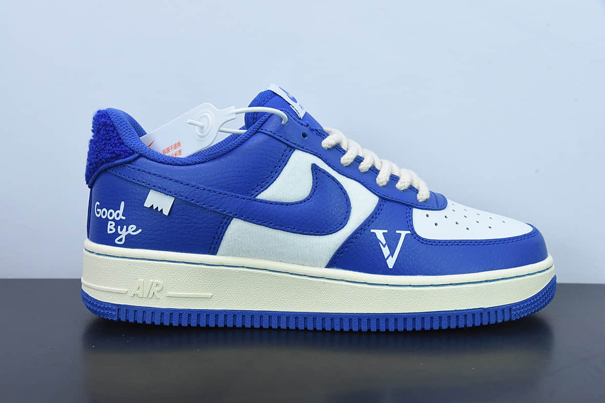 耐克Nike Air Force 1 Low’07 白蓝涂鸦二次元复古主题空军一号低帮休闲板鞋纯原版本 货号:DO5220-165