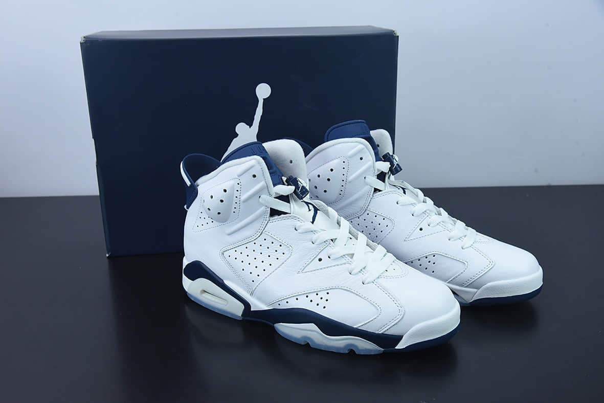 乔丹Air Jordan 6 Retro 白蓝午夜蓝乔丹AJ6代复古休闲文化篮球鞋纯原版本 货号:CT8529-141
