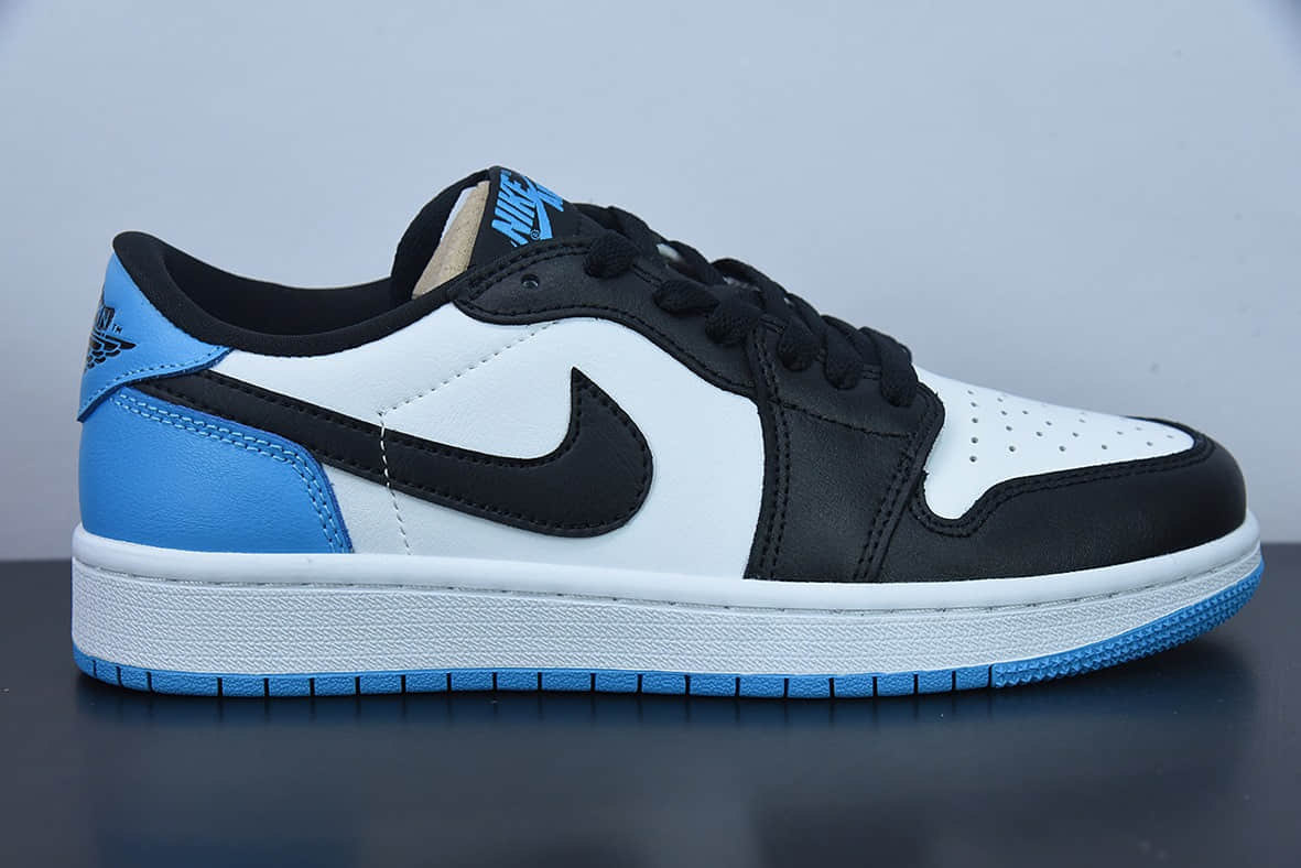 乔丹Air Jordan 1 Low 乔丹1代黑白蓝新北卡蓝黑脚趾低帮篮球鞋纯原版本 货号：CZ0790-104