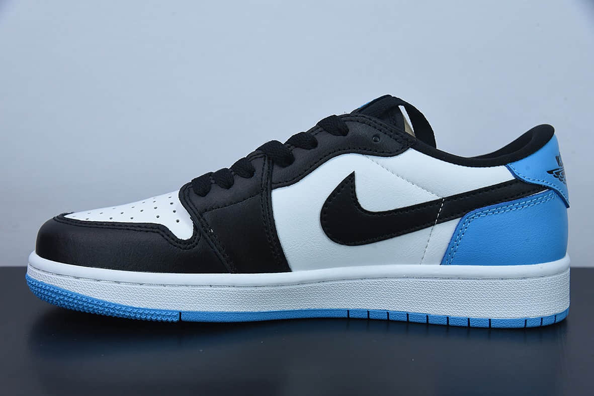 乔丹Air Jordan 1 Low 乔丹1代黑白蓝新北卡蓝黑脚趾低帮篮球鞋纯原版本 货号：CZ0790-104