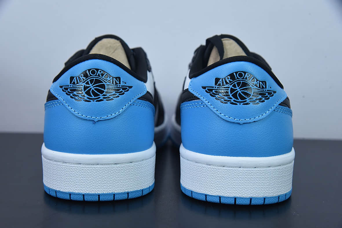 乔丹Air Jordan 1 Low 乔丹1代黑白蓝新北卡蓝黑脚趾低帮篮球鞋纯原版本 货号：CZ0790-104