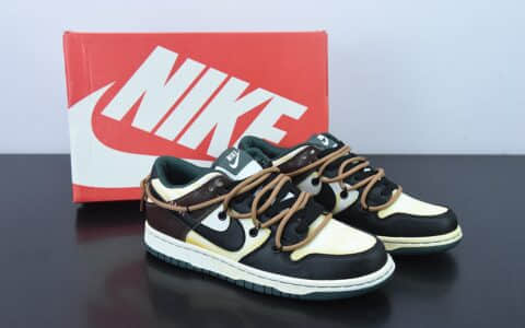 耐克Nike SB Dunk LowDark MochaPaisley黑摩卡腰果花绑绳扣篮系列低帮休闲运动滑板板鞋纯原版本 货号:DD1391-700