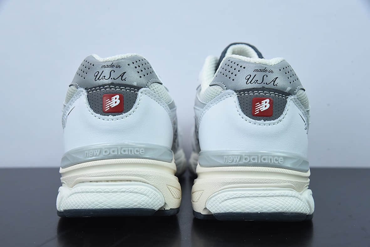 新百伦New Balance 990V3 白色3M反光第三代总统复古慢跑鞋纯原版本 货号:M990AL3