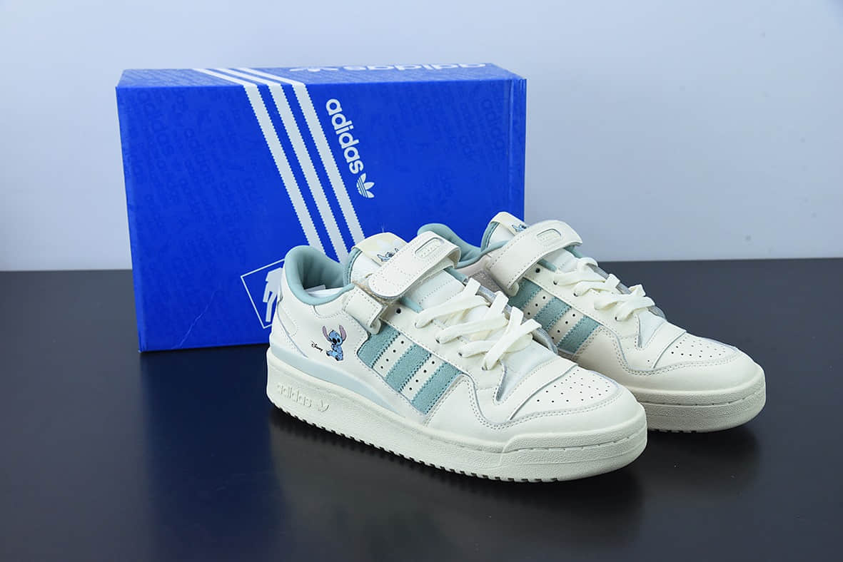阿迪达斯Adidas Disney x adidas Forum Low “Stitch”史迪仔低帮百搭潮流休闲运动板鞋纯原版本 货号:HQ6374