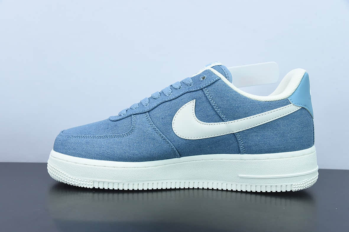 耐克Nike Air Force 1 Low PRMDenim Paisley牛仔浅蓝白空军一号经典低帮休闲板鞋纯原版本 货号:DG2296-004