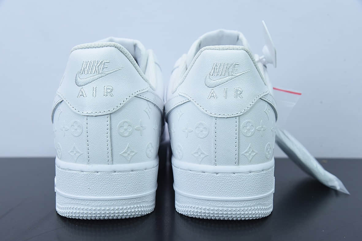 耐克Nike Air Force 1'07 Low LV联名款纯白印花空军一号3M反光低帮休闲板鞋纯原版本 货号:315122-118