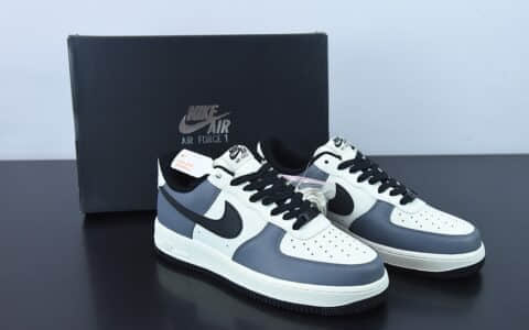 耐克Nike Air Force 1 Low '07 “米白碳灰黑”低帮空军一号休闲板鞋纯原版本 货号:DD3063-608