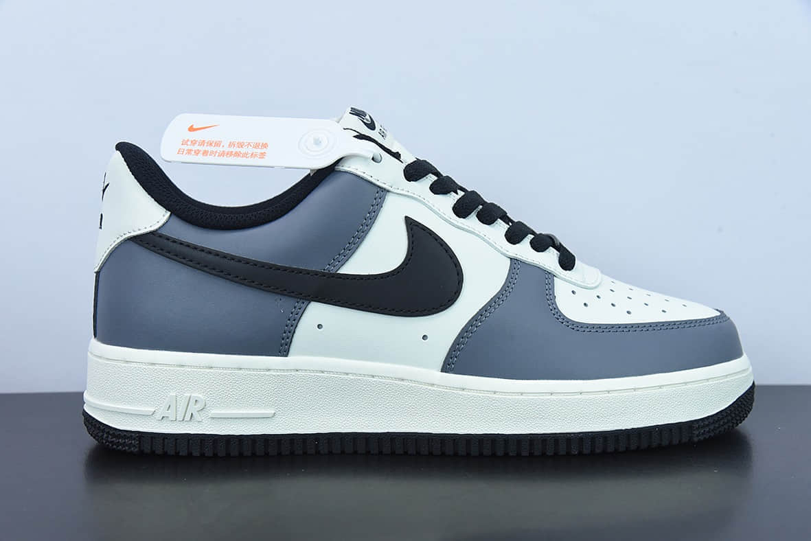 耐克Nike Air Force 1 Low '07 “米白碳灰黑”低帮空军一号休闲板鞋纯原版本 货号:DD3063-608