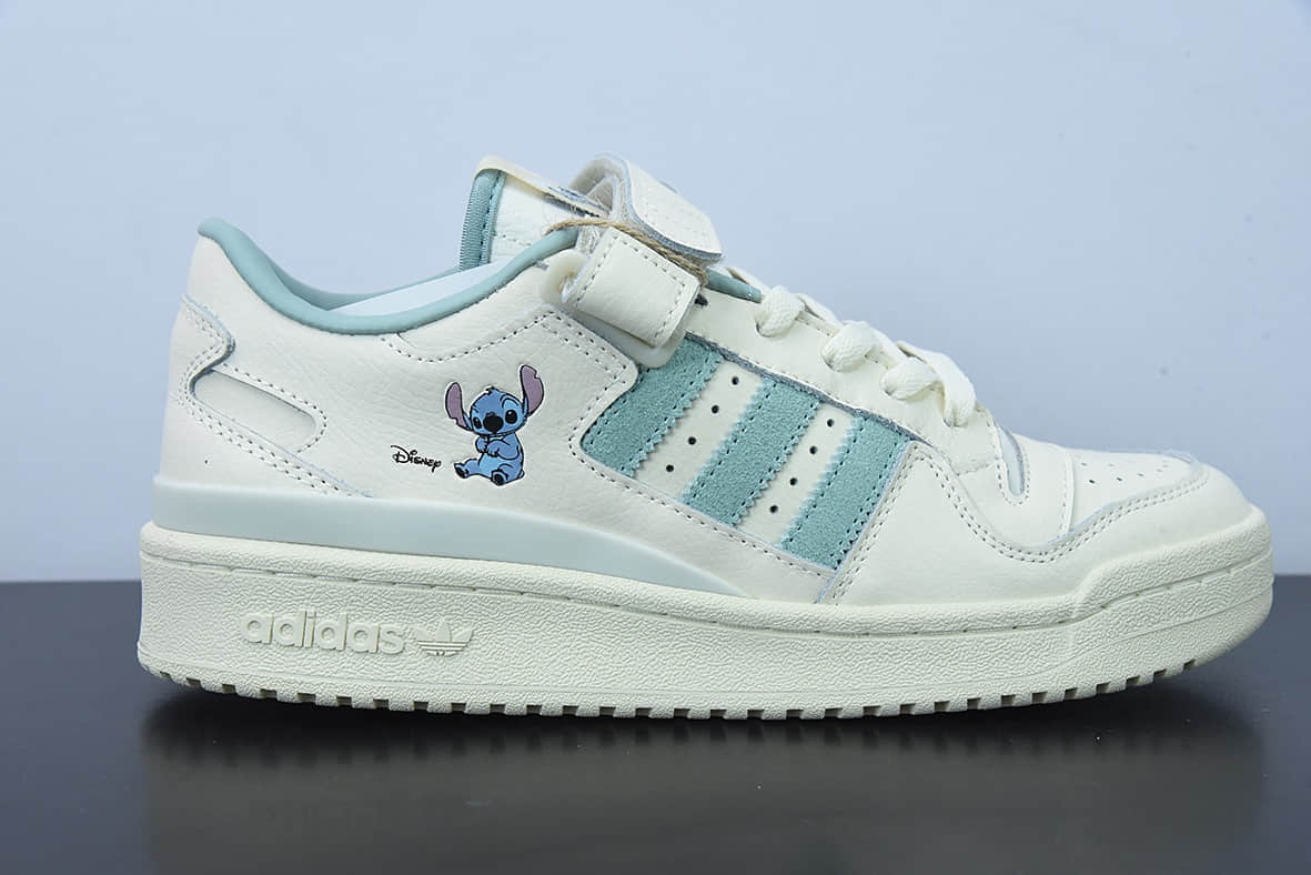 阿迪达斯Adidas Disney x adidas Forum Low “Stitch”史迪仔低帮百搭潮流休闲运动板鞋纯原版本 货号:HQ6374