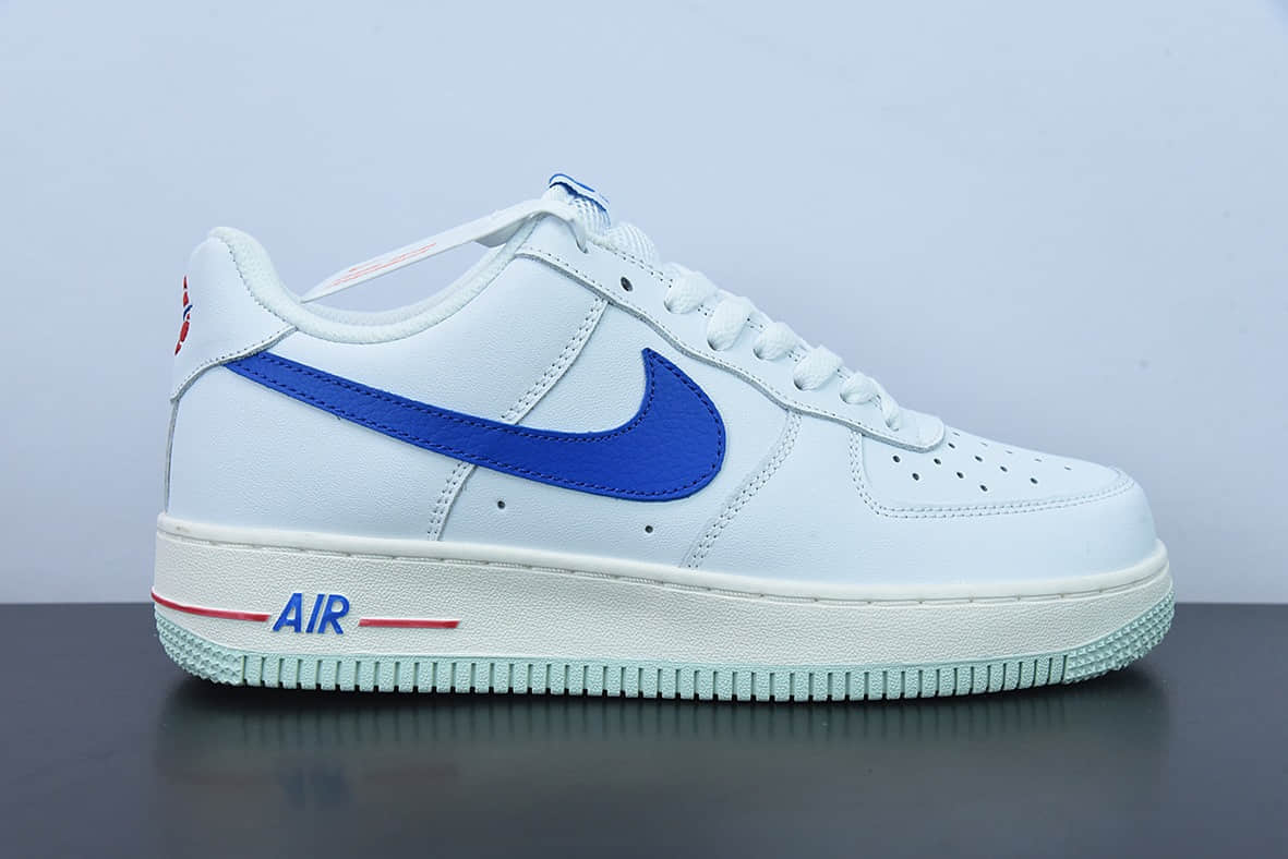 耐克Nike Air Force 1 Low 白蓝红刺绣篮球空军一号低帮运动休闲板鞋纯原版本 货号:DX2660-100