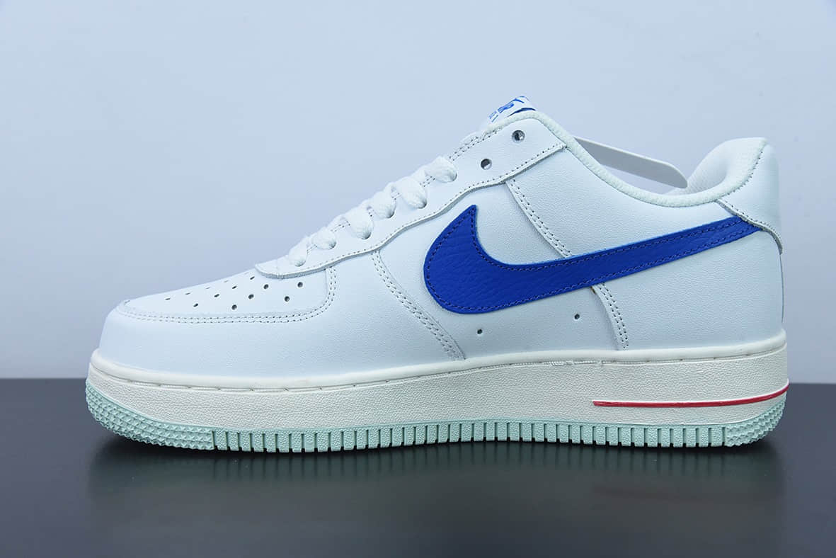 耐克Nike Air Force 1 Low 白蓝红刺绣篮球空军一号低帮运动休闲板鞋纯原版本 货号:DX2660-100