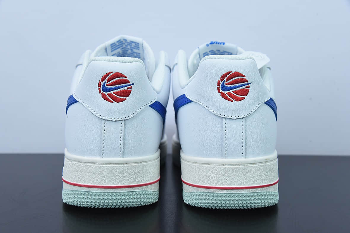耐克Nike Air Force 1 Low 白蓝红刺绣篮球空军一号低帮运动休闲板鞋纯原版本 货号:DX2660-100
