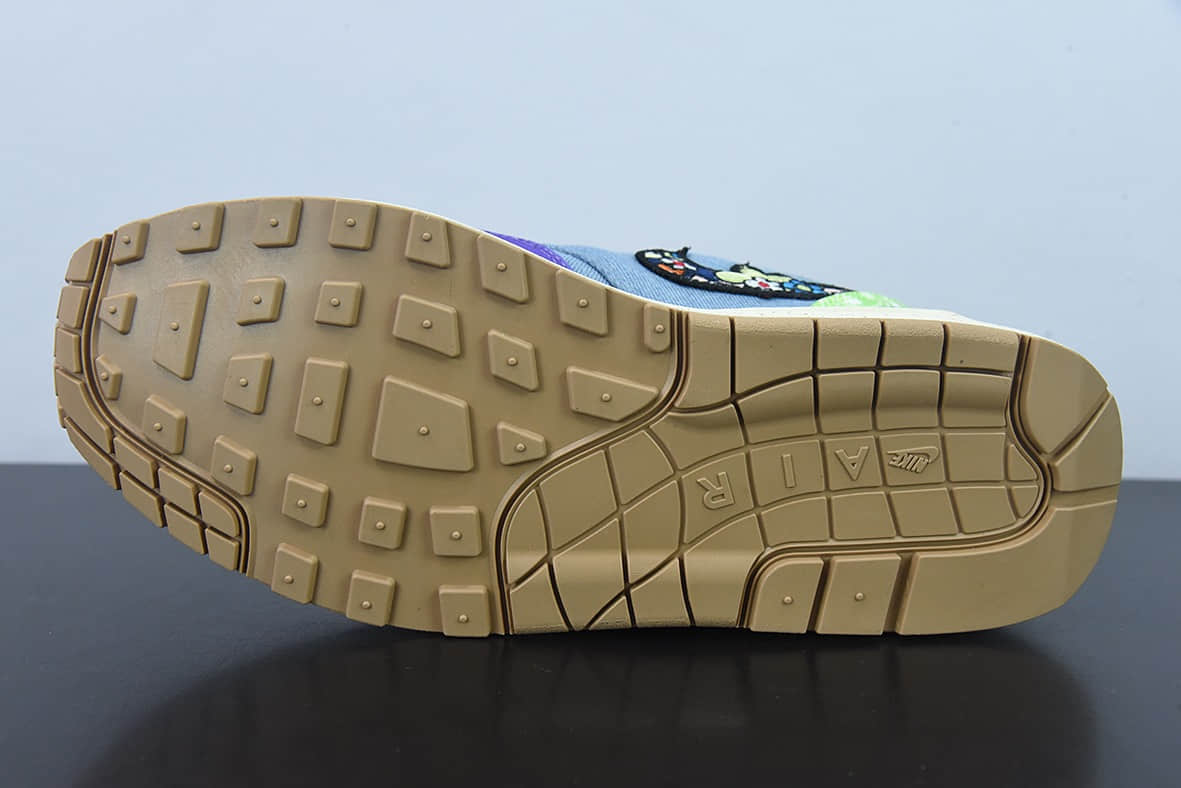 耐克Nike Concepts x Nike Air Max 1 联名款紫红蓝腰果花半掌气垫复古跑步鞋纯原版本 货号:DN1803-500