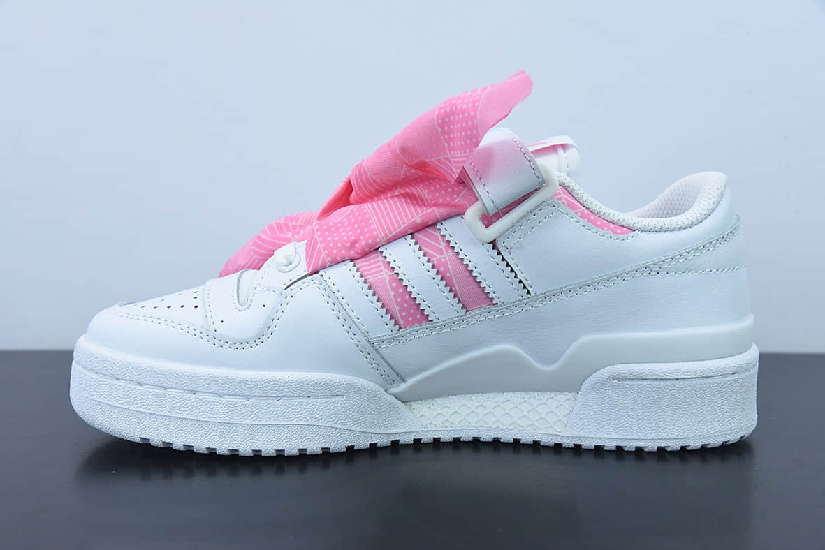 阿迪达斯Adidas Originals Forum 84 Low白粉夏日丝带毕业季巨献低帮复古休闲板鞋纯原版本 货号:Q47375