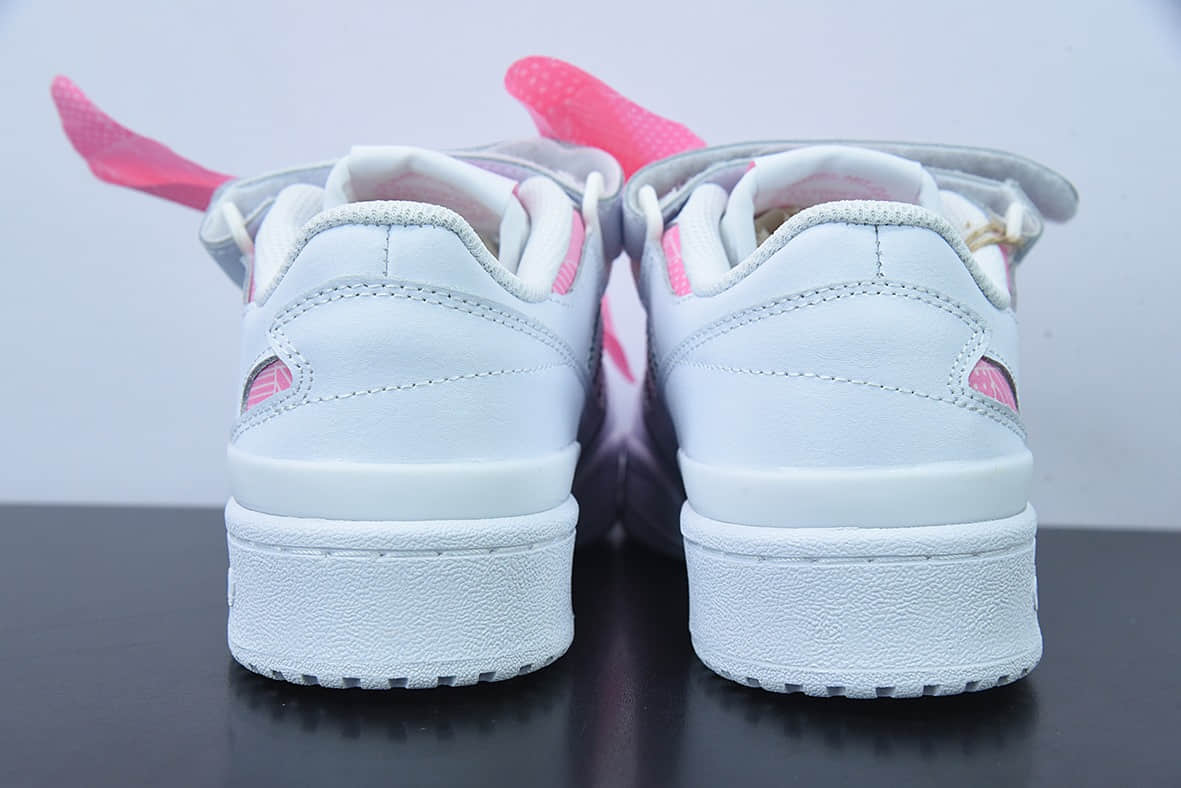 阿迪达斯Adidas Originals Forum 84 Low白粉夏日丝带毕业季巨献低帮复古休闲板鞋纯原版本 货号:Q47375