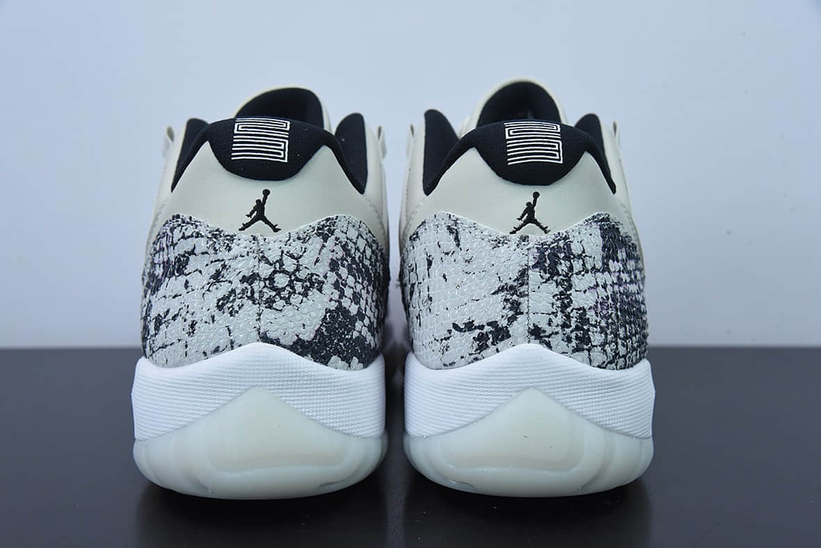乔丹Air Jordan 11 Retro LowSnakeskin Light BoneAJ11骨白蛇爆裂纹低帮篮球鞋纯原版本 货号：CD6846-002