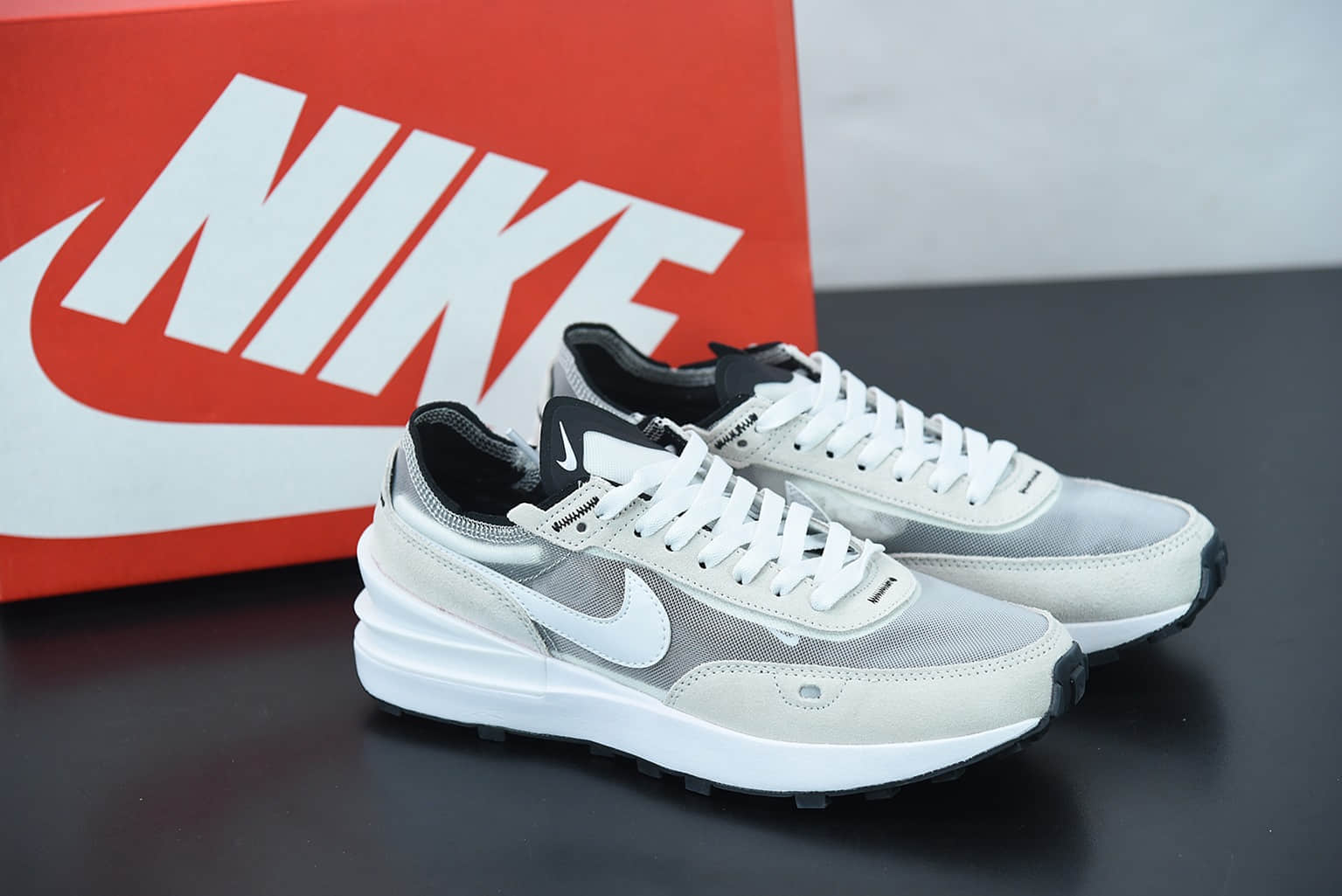 耐克Nike Waffle One  Summit White  白灰色网面透气休闲跑步鞋纯原版本 货号：DA7995-100