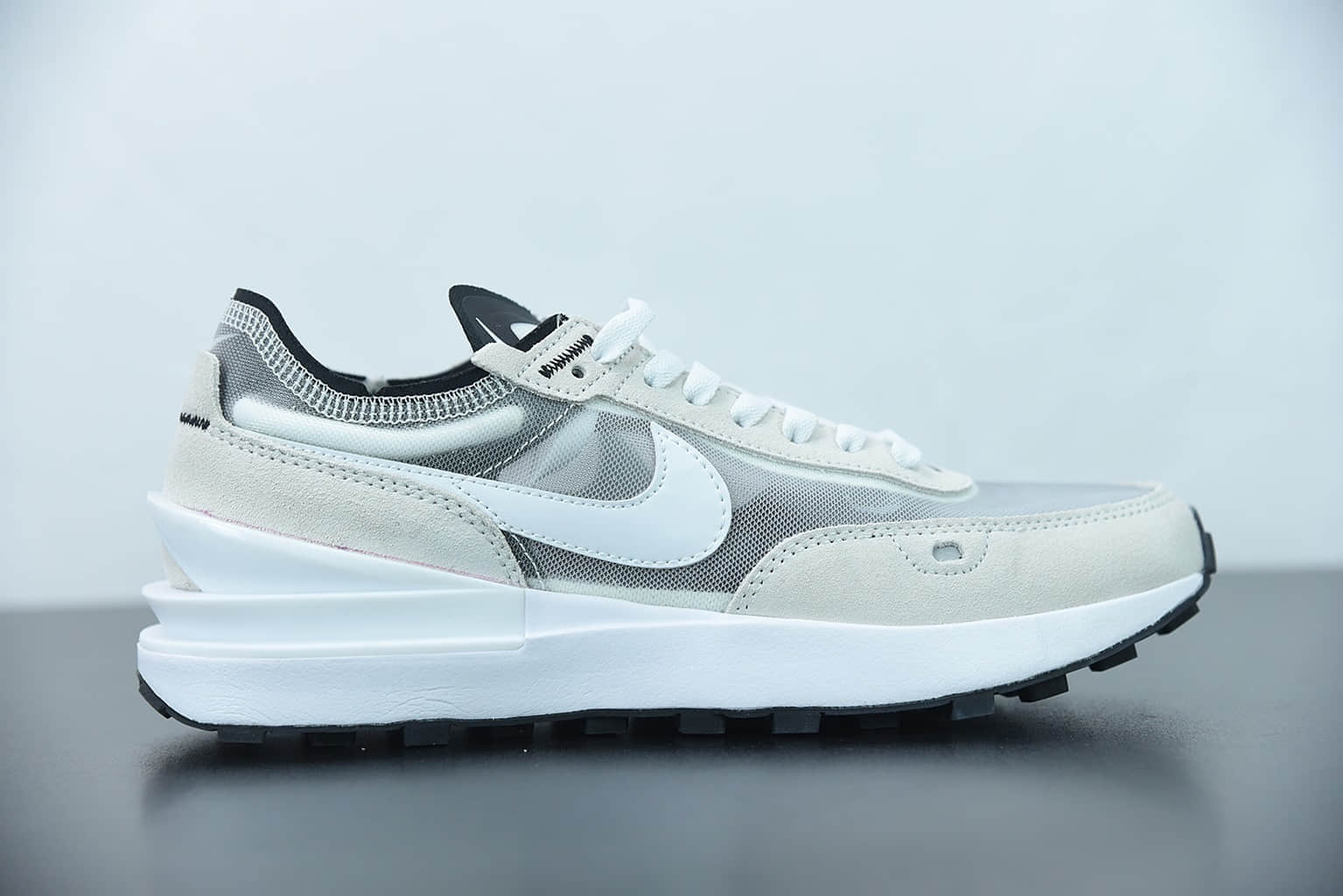 耐克Nike Waffle One  Summit White  白灰色网面透气休闲跑步鞋纯原版本 货号：DA7995-100