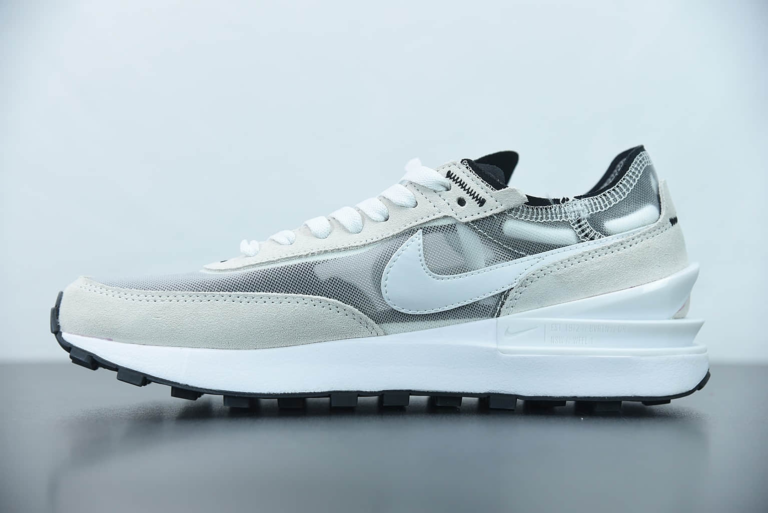 耐克Nike Waffle One  Summit White  白灰色网面透气休闲跑步鞋纯原版本 货号：DA7995-100