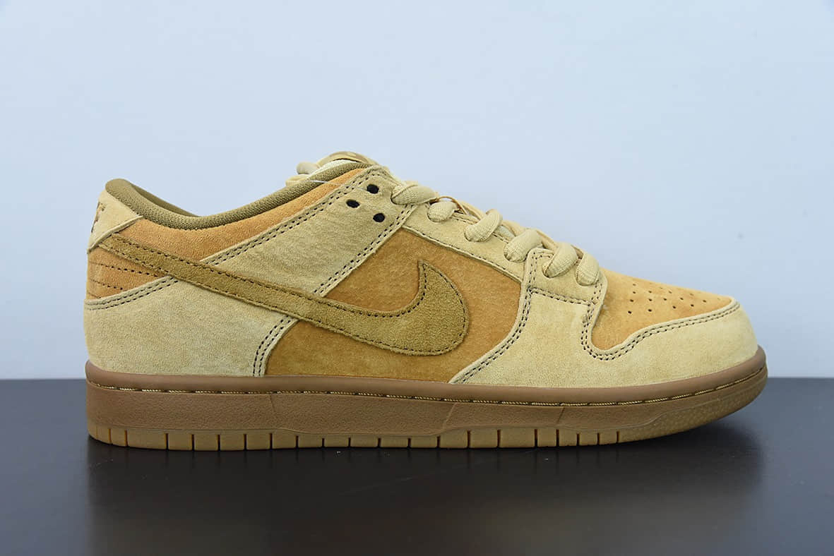 耐克Nike SB Dunk Low Pro TRD QS Wheat 小麦色扣篮系列低帮休闲板鞋纯原版本 货号：883232-700