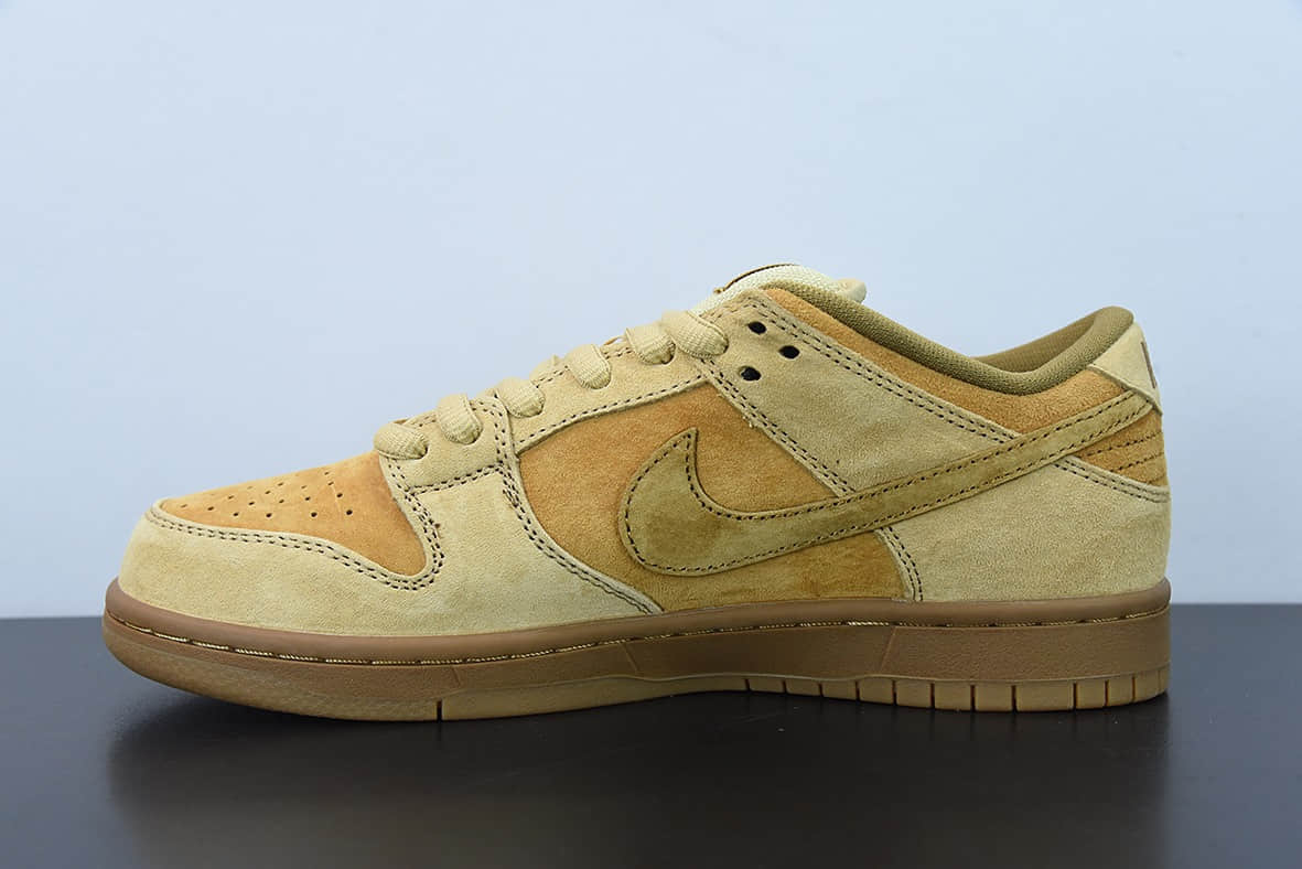 耐克Nike SB Dunk Low Pro TRD QS Wheat 小麦色扣篮系列低帮休闲板鞋纯原版本 货号：883232-700