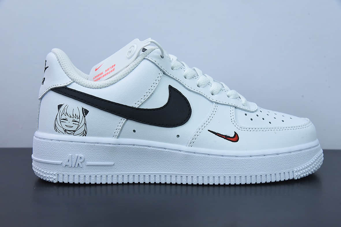 耐克Nike Air Force 1 Low 白黑可爱女头空军一号低帮休闲板鞋纯原版本 货号:FB2364-038