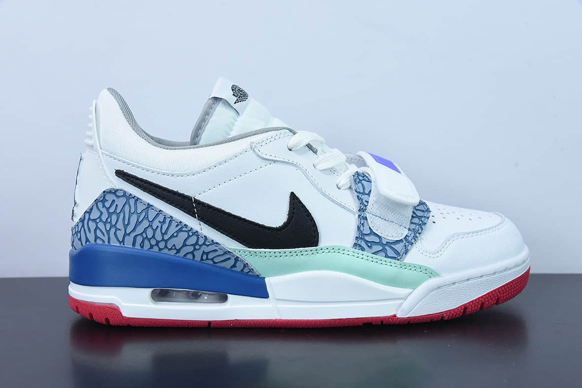 乔丹Air Jordan Legacy AJ312 Low 魔术贴三合一 白紫蓝复活节低帮篮球鞋纯原版本 货号：DV9127-101