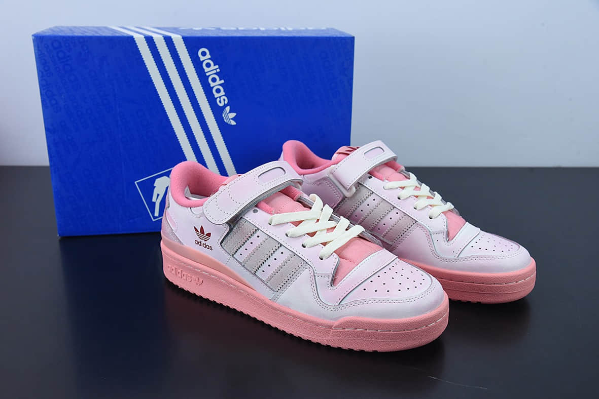 阿迪达斯Adidas Originals Forum 84 Low 做旧脏粉低帮复古休闲板鞋纯原版本 货号:GY6980