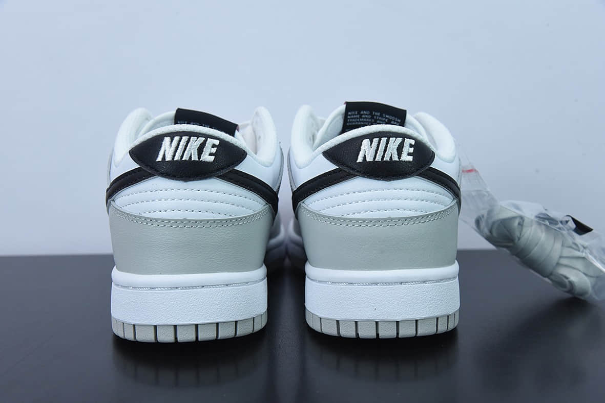 耐克Nike SB Dunk Low 白灰黑钩复古休闲板鞋纯原版本 货号:DR9654-001
