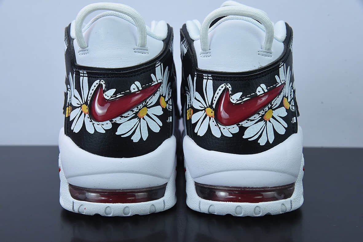 耐克Nike Air More Uptempo 96 QS 黑白小雏菊大AIR皮蓬古复篮球鞋纯原版本 货号:DM8150-100