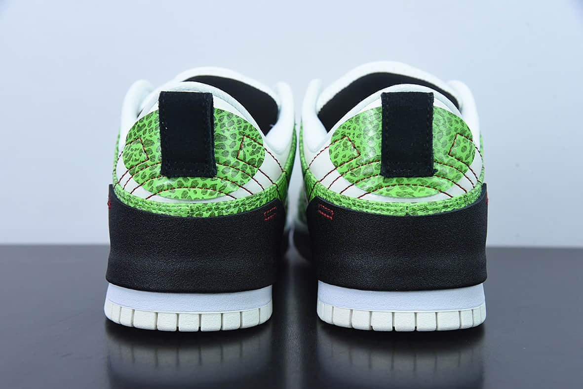 耐克Nike Dunk Low SB金扣绿蛇白绿蛇纹低帮滑板鞋纯原版本 货号:DV1491-101