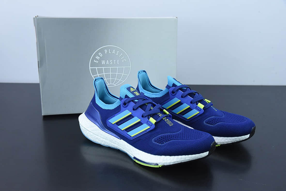 阿迪达斯 Adidas Ultra Boost ub2022 Consortium 深蓝色全新配色爆米花跑鞋纯原版本 货号:GX9333