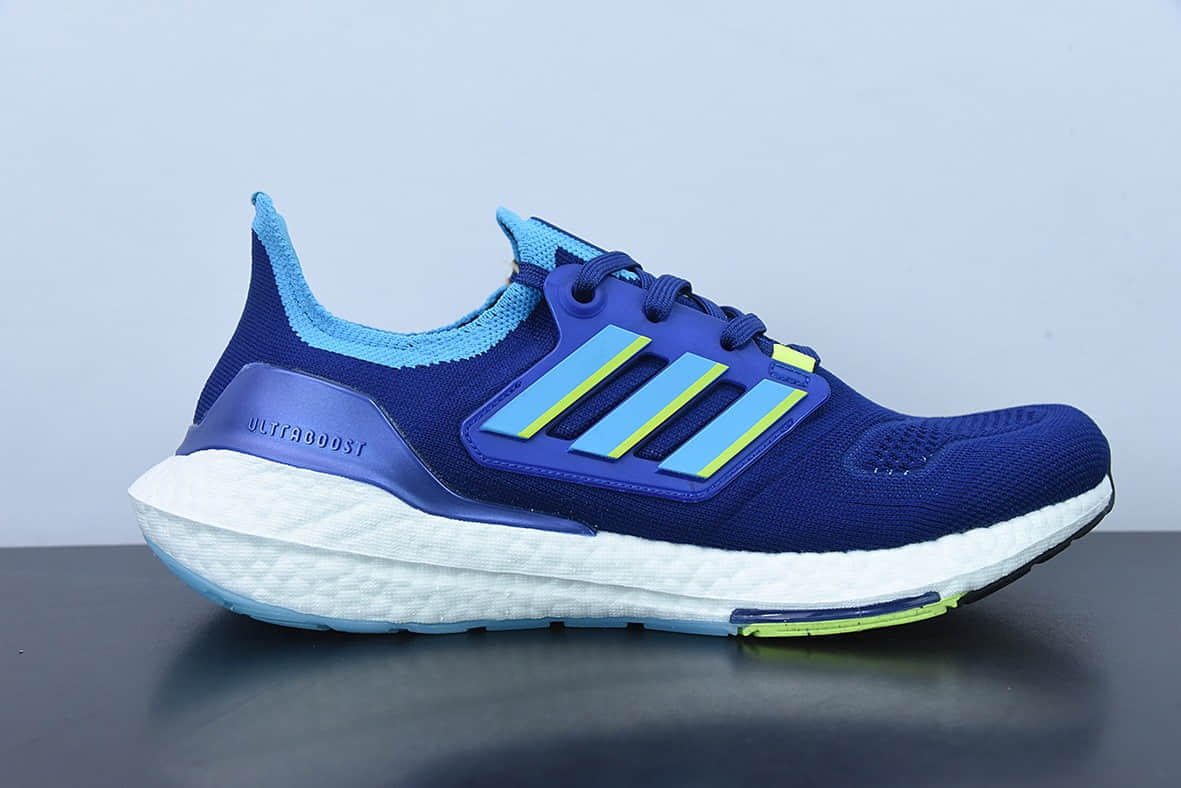 阿迪达斯 Adidas Ultra Boost ub2022 Consortium 深蓝色全新配色爆米花跑鞋纯原版本 货号:GX9333