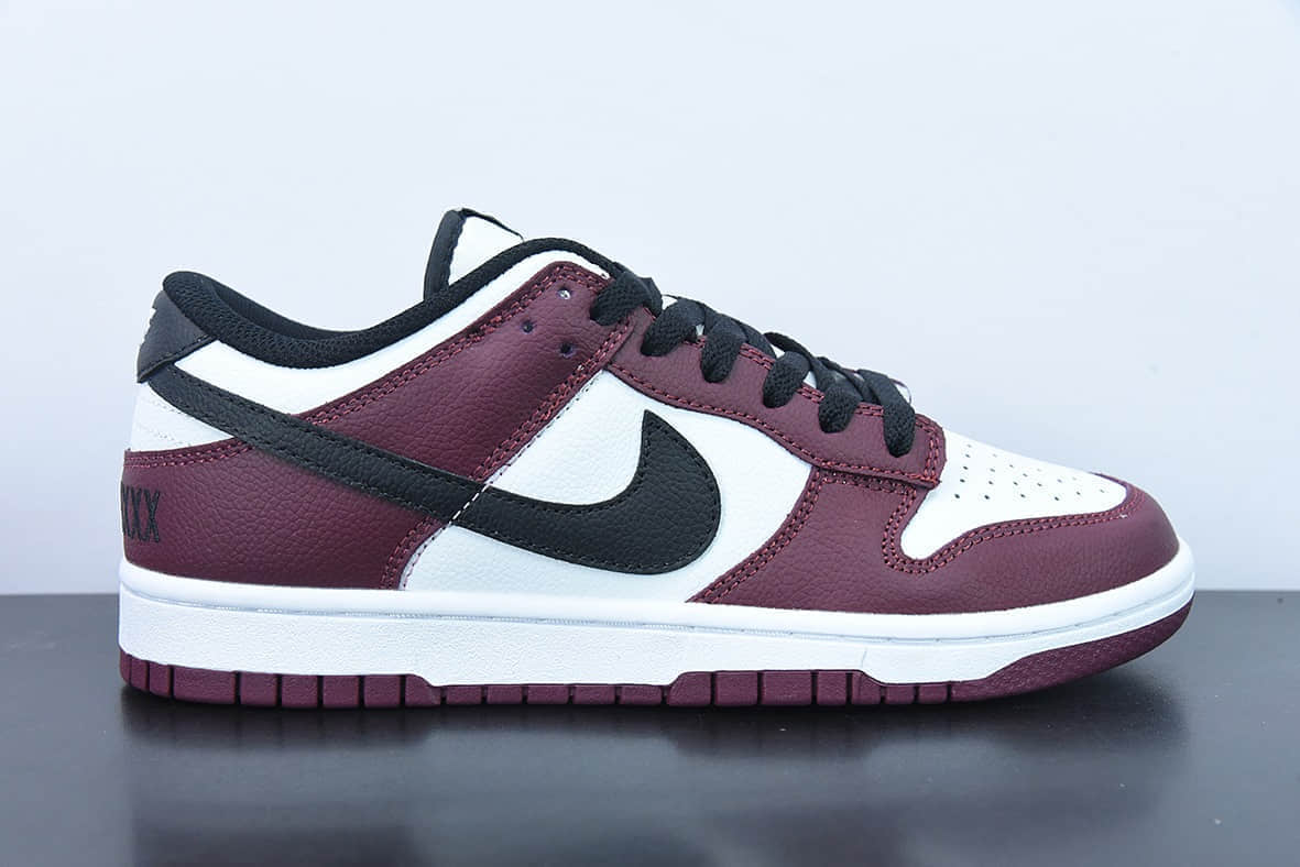耐克Nike SB Dunk Low 酒红黑复古低帮休闲运动滑板板鞋纯原版本 货号:DJ6188-200