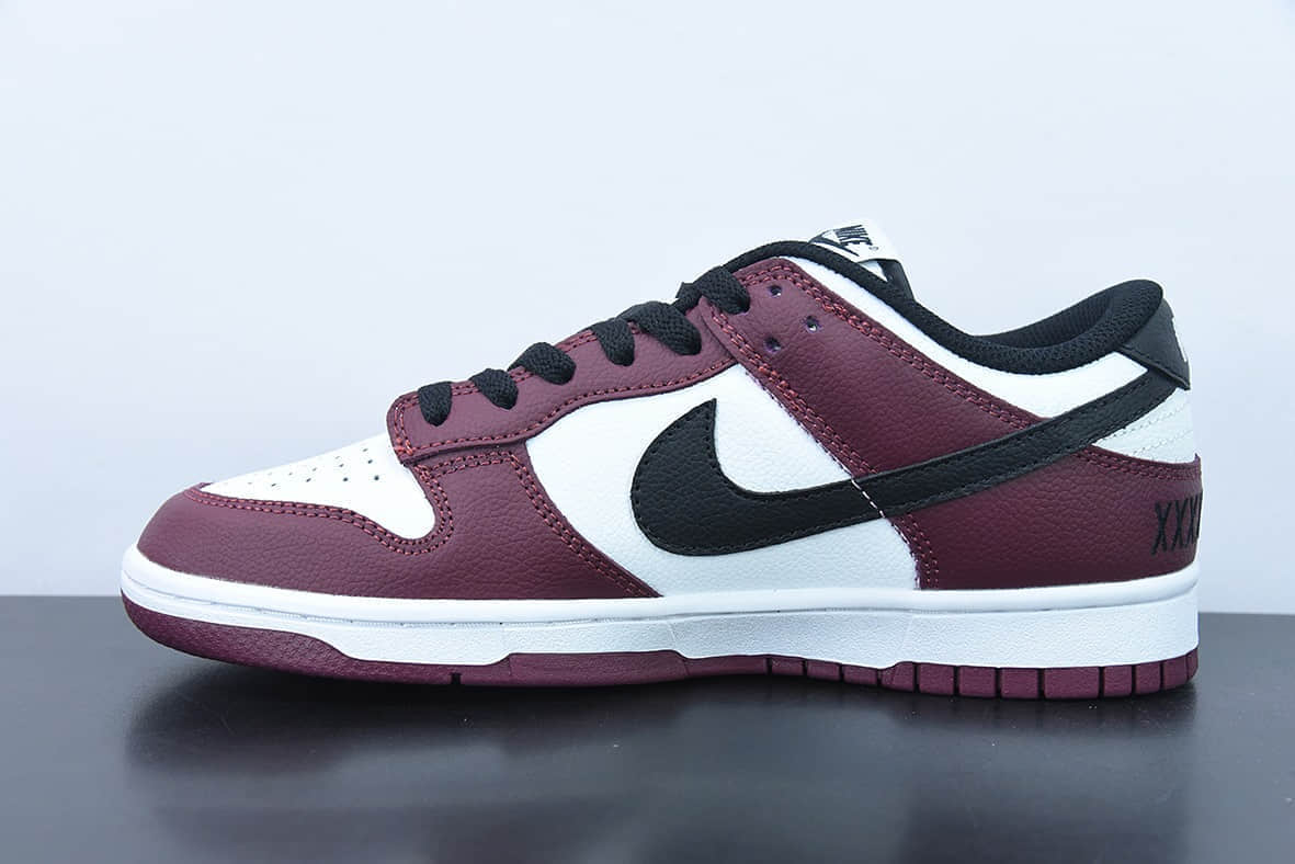 耐克Nike SB Dunk Low 酒红黑复古低帮休闲运动滑板板鞋纯原版本 货号:DJ6188-200