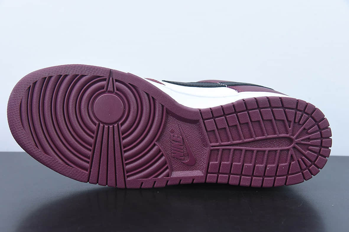 耐克Nike SB Dunk Low 酒红黑复古低帮休闲运动滑板板鞋纯原版本 货号:DJ6188-200