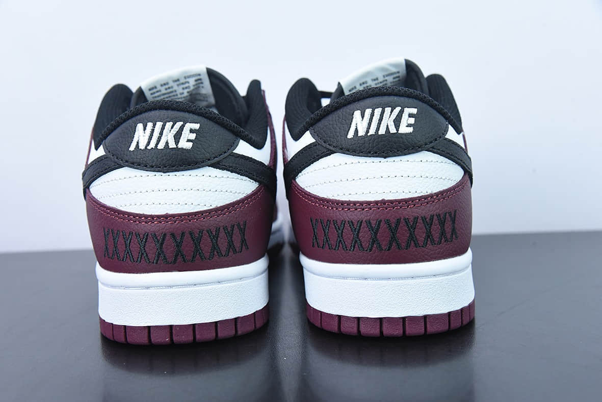 耐克Nike SB Dunk Low 酒红黑复古低帮休闲运动滑板板鞋纯原版本 货号:DJ6188-200