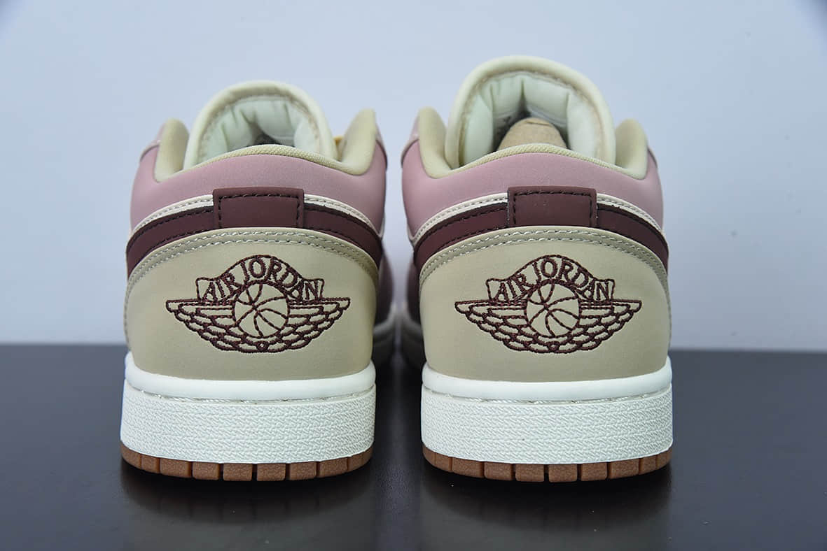 乔丹Air Jordan 1 LowTanRed beansAJ1乔丹一代奶茶红豆彩色拼接低帮经典复古文化休闲运动篮球鞋纯原版本 货号:DO7450-201