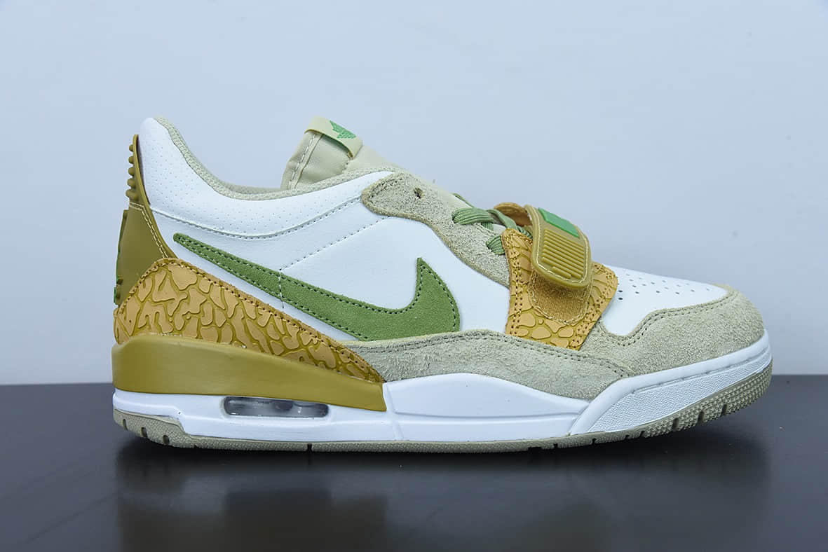 乔丹Air Jordan Legacy AJ312 Low 白橄榄绿魔术贴三合一板鞋纯原版本 货号:DX9260-001