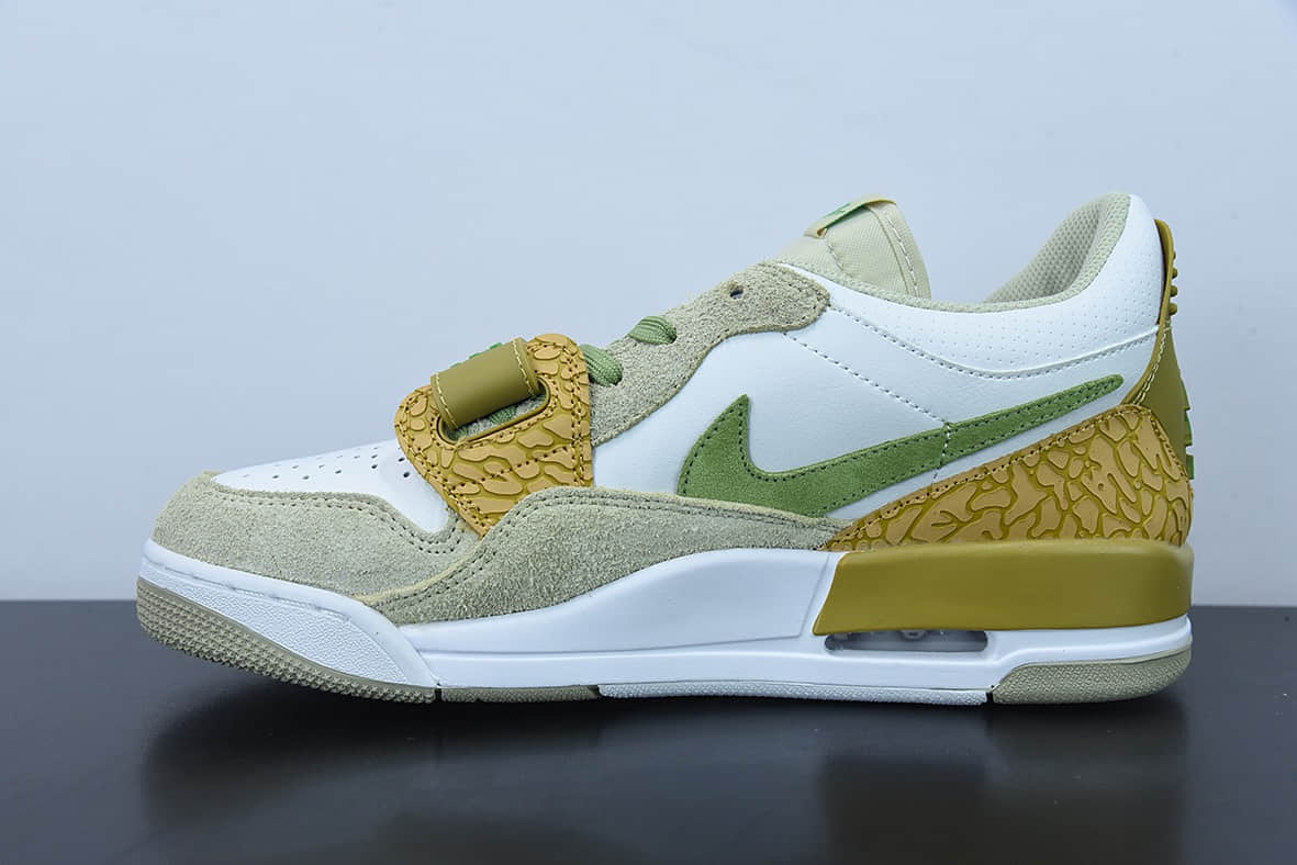 乔丹Air Jordan Legacy AJ312 Low 白橄榄绿魔术贴三合一板鞋纯原版本 货号:DX9260-001