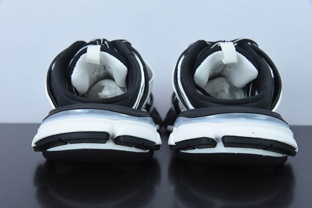 巴黎世家Balenciaga 巴黎世家3.0黑白半拖老爹鞋纯原版本 货号:653813WNB10102